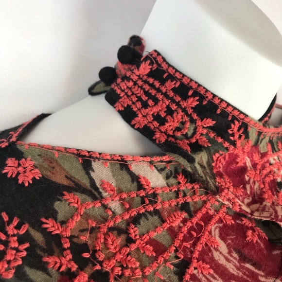 FP Floral Embroidered Cold Shoulder Bainbridge Top - Picture 7 of 8